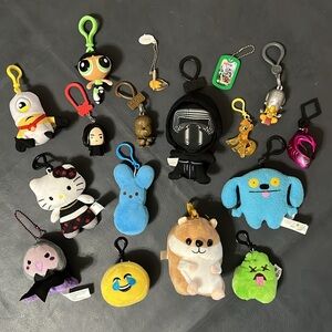 Character Bag Clip Bundle of 17 Hello Kitty Star Wars Overwatch
